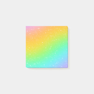 Post-it® Dégradé arc-en-ciel avec étoiles