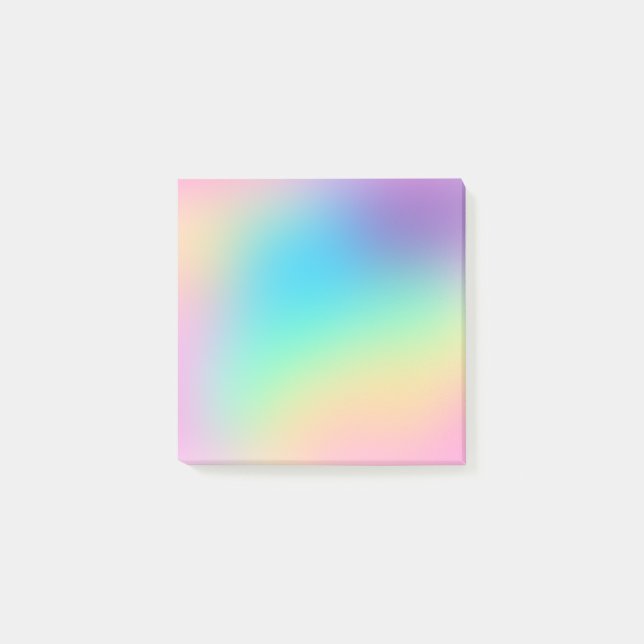 Post-it® Dégradé arc-en-ciel doux et prismatique (Devant)