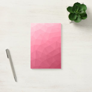 Post-it® Dégradé géométrique en maille motif rose clair