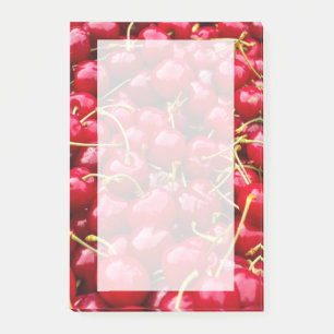 Post-it® délicieuse photo de fruits de cerises rouges mign