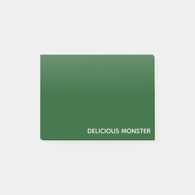 Post-it® Delicious Monster green color name (Devant)