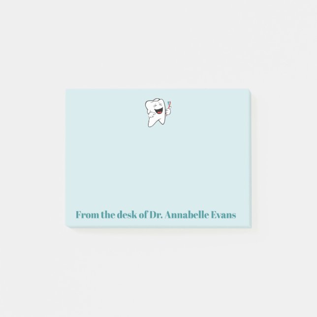 Post-it® Dent et brosse heureuses (Devant)