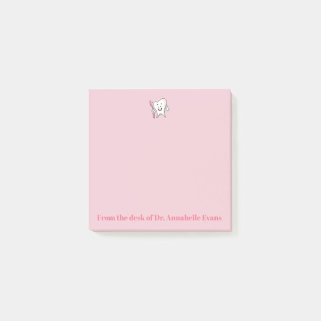 Post-it® Dent et brosse roses (Devant)