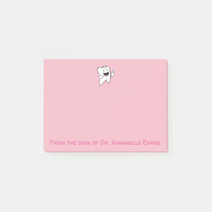 Post-it® Dent et brosse roses heureuses