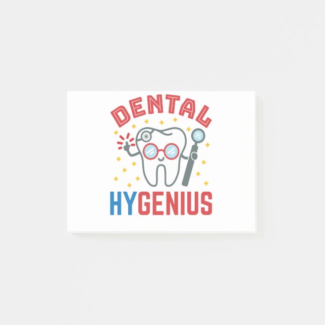 Post-it® Dental Hygénie Hygiéniste RDH Drôle Appréciation (Devant)