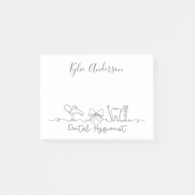 Post-it® Dental Hygienist Custom Name Gift (Devant)