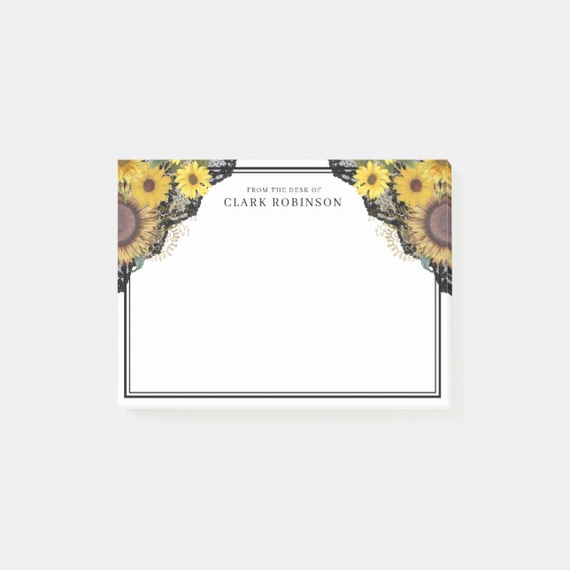 Post-it® Dentelle De Tournesol Du Bureau De (Devant)