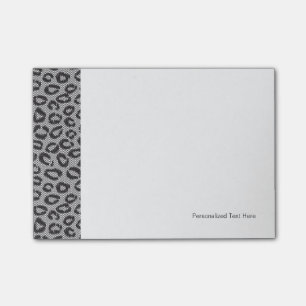 Post-it® Dentelle noire avec motif léopard blanc