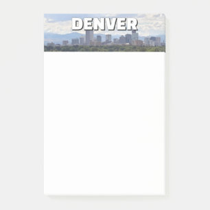 Post-it® Denver Colorado centre-ville skyline et montagnes