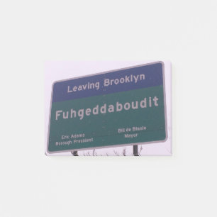 Post-it® Départ de Brooklyn New York Fuhgeddaboudit
