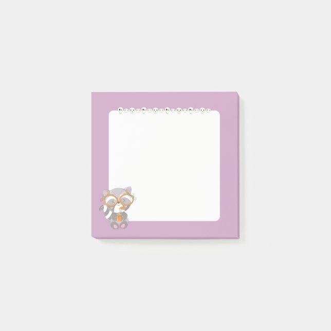 Post-it® Déplaisant Cute Raccoon (Devant)