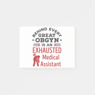 Post-it® Derrière le grand OBGYN Assistant Médicale épui
