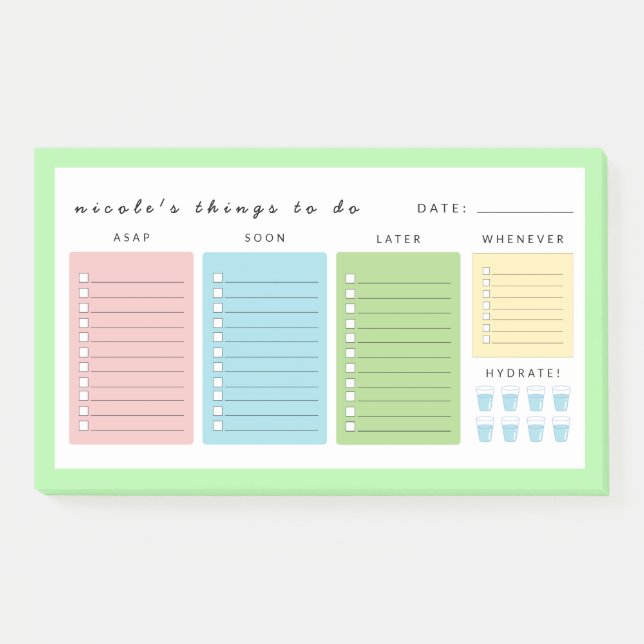 Post-it® Des choses simples et modernes à faire (Devant)