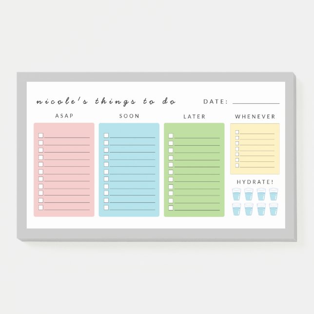 Post-it® Des choses simples et modernes à faire (Devant)