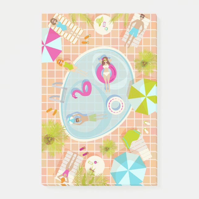 Post-it® Des filles et des garçons du bikini jouant au jeu  (Devant)