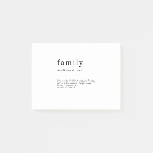 Post-it® description de la famille Dictionnaire Imprimer le (Devant)