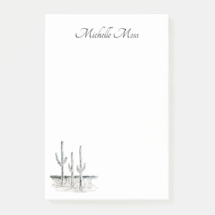 Post-it® Desert Succulent Simple Cactus Noir Blanc