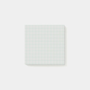 Post-it® Design de grille subtile À damiers Motif bleu tran