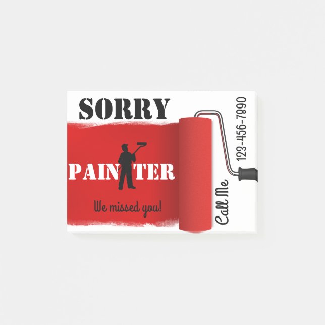 Post-it® DÉSOLÉ, vous nous avez manqué ! Peintre (Devant)
