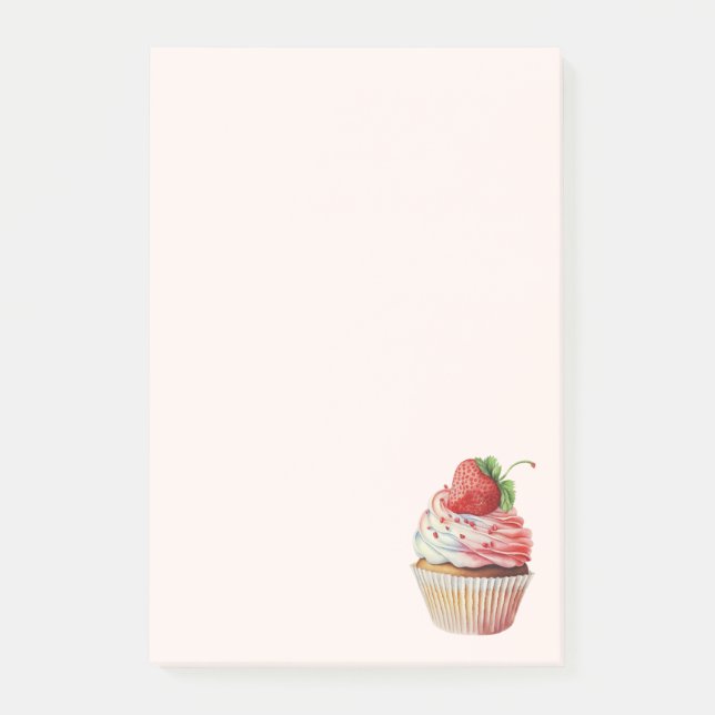 Post-it® Dessert sucré à la fraise Cupcake (Devant)