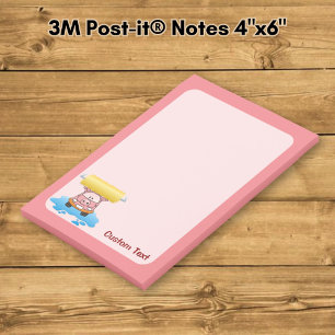 Post-it® Dessin animé de cochon de lavage de voiture
