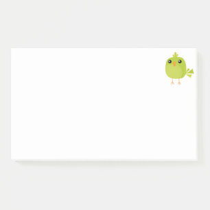 Post-it® Dessin animé d'oiseau vert