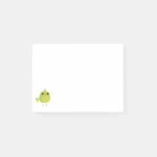 Post-it® Dessin animé d'oiseau vert