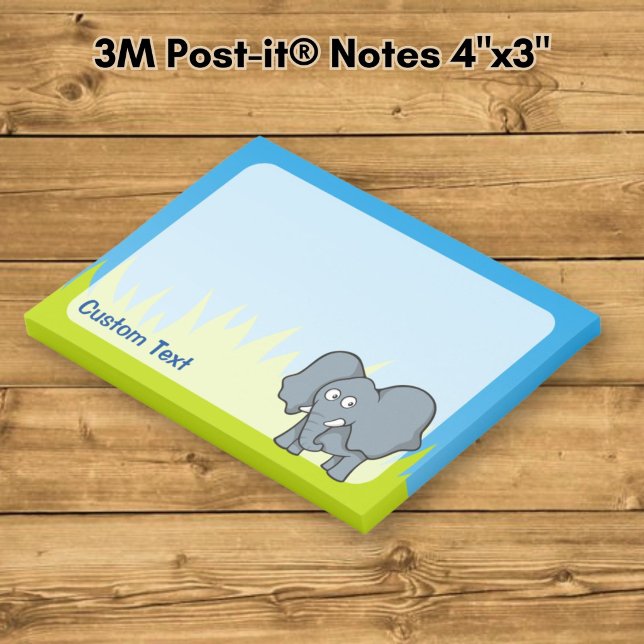 Post-it® Dessin animé éléphant gris (Créateur téléchargé)