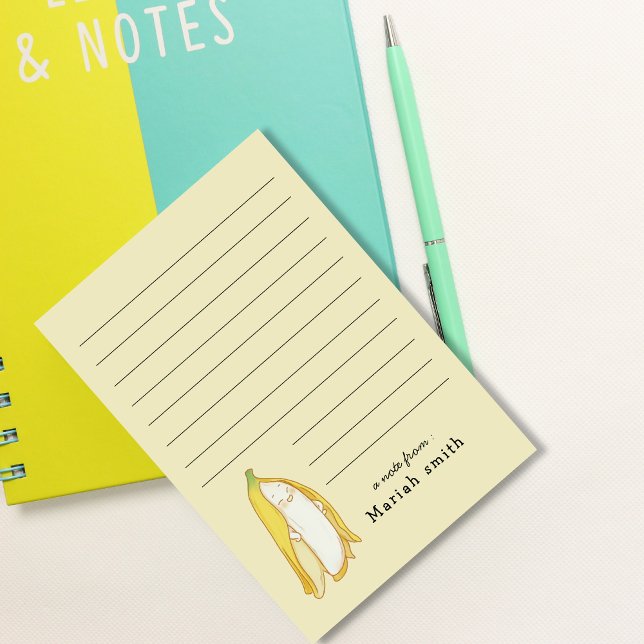 Post-it® dessin animé mignon kawaii souriant banane (Créateur téléchargé)