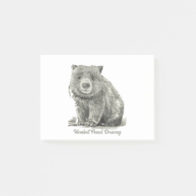 Post-it® Dessin au crayon Wombat (Devant)