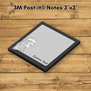 Post-it® Dessin au trait de tête de coq