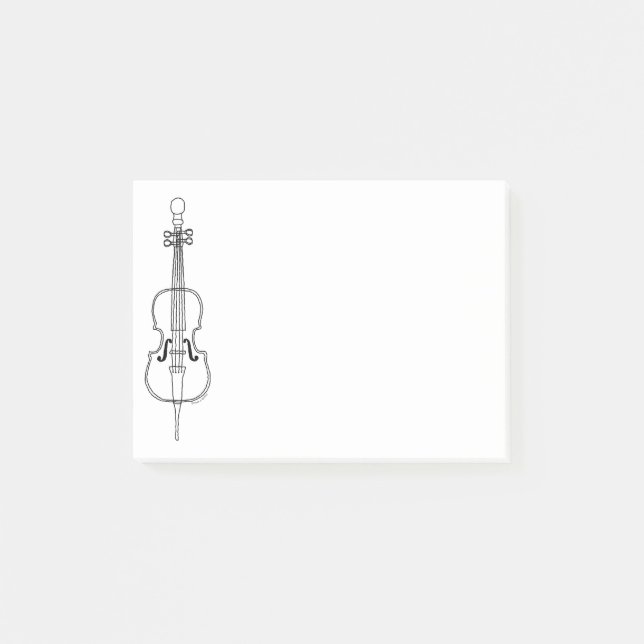 Post-it® Dessin de cello (Devant)