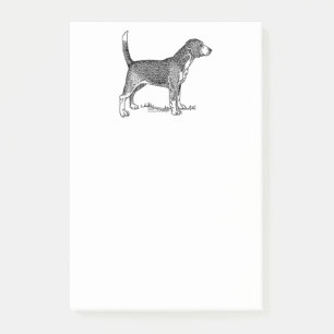 Post-it® Dessin de chien élégant Beagle mignon