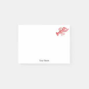 Post-it® Dessin de homard rouge vintage no 1