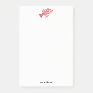 Post-it® Dessin de homard rouge vintage no 1