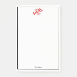 Post-it® Dessin de homard rouge vintage no 1