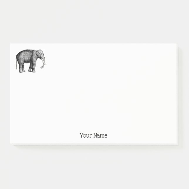 Post-it® Dessin d'éléphant vintage (Devant)