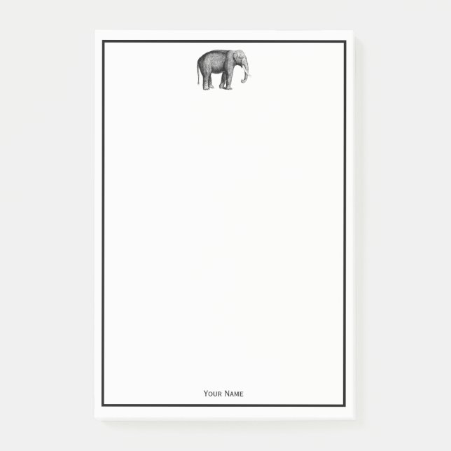 Post-it® Dessin d'éléphant vintage (Devant)