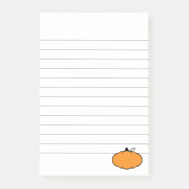Post-it® Dessin du Citrouille de saison automnale (Devant)