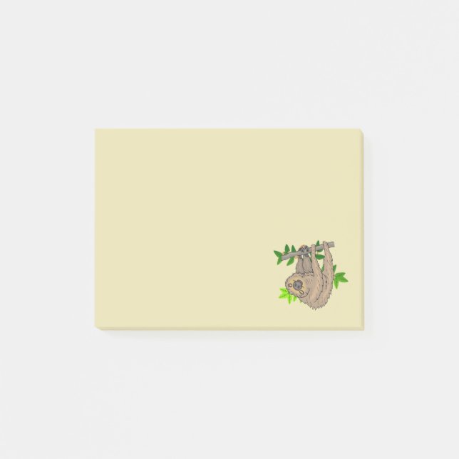 Post-it® Dessin d'une fentes penchée à l'envers (Devant)