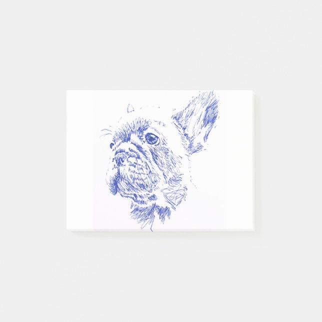 Post-it® Dessin français de Blue Buldog (Devant)