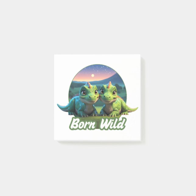 Post-it® Deux petits dinos (Devant)