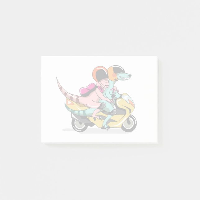 Post-it® Deux Rapporteurs De Dessins De Cartoon Montent Sur (Devant)