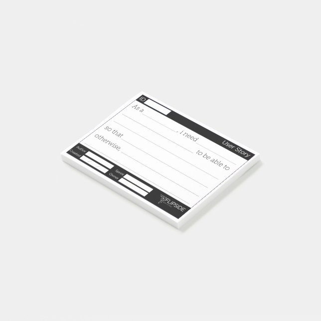 Post-it d'histoire d'utilisateur (Incliné)