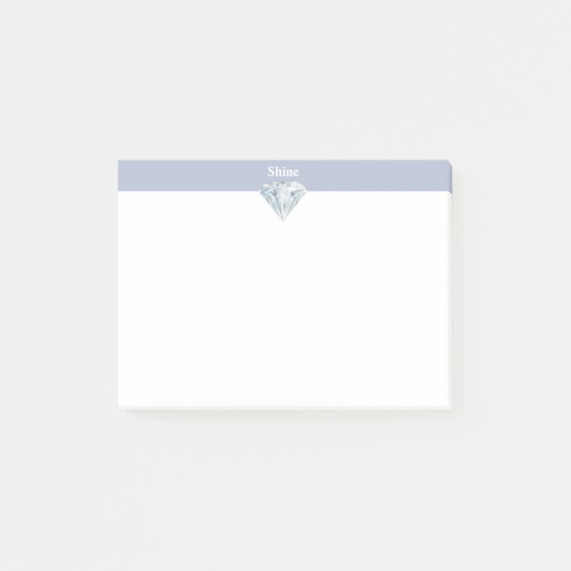 Post-it® Diamant élégant sur perwinkle et blanc (Devant)