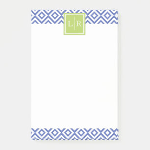 Post-it® Diamants bleus Motif et monogramme