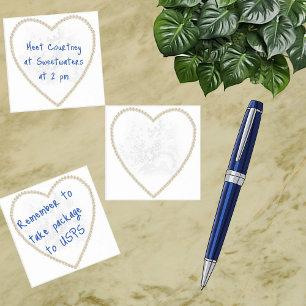 Post-it® Diamond Gold Heart