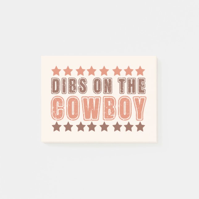 Post-it® Dibs Sur Le Cowboy (Devant)