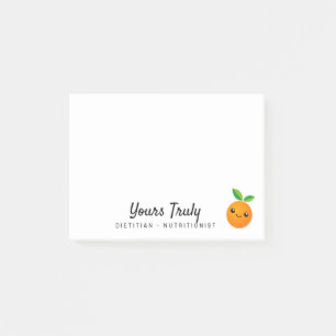 Post-it® Diététiste de dessin animé de fruit orange mignon 