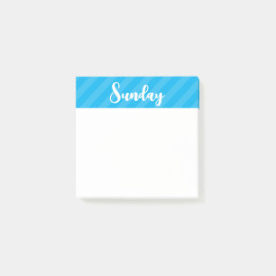 Post-it® Dimanche - Bleu - Jours de la semaine - Publier de